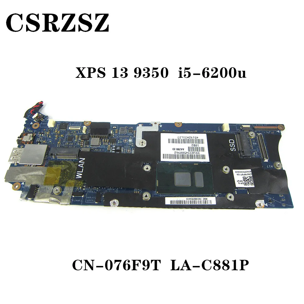 Материнская плата AAZ80 LA-C881P 076F9T 76F9T для Dell XPS 13 9350 материнская ноутбука с
