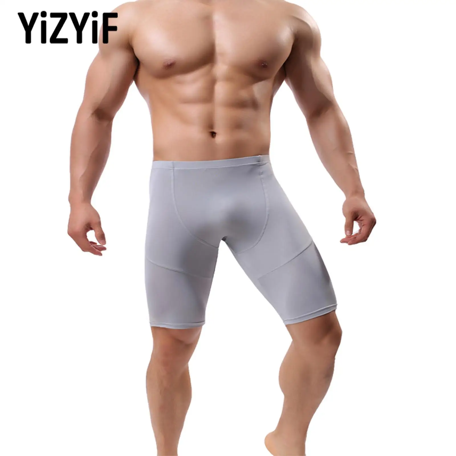 

Mens Gym Wear Fitness Training Shorts Men Male Running Compression Tight Sport Shorts Knee Length Pants Stretchy Workout Shorts