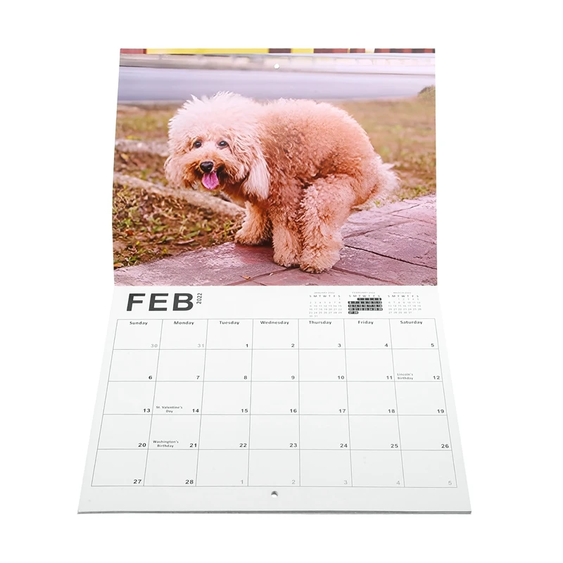 

2022 Calendar - Pooping Dogs Wall Calendar, Funny Calendar Gifts,Perfect 2022 Calendar For White Elephant Gifts Funny