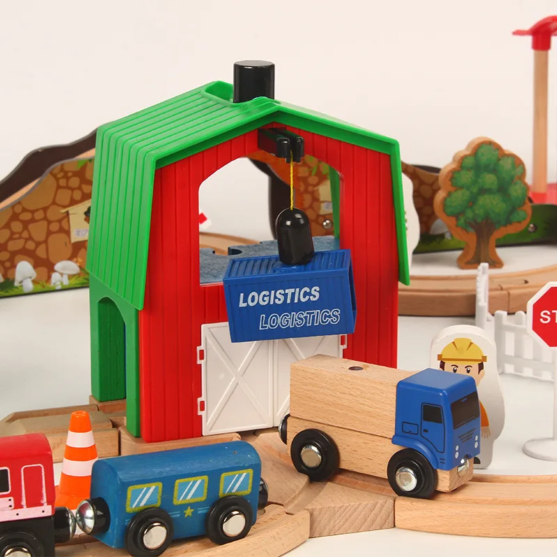 68 шт. детский строительный блок совместимый с деревянной дорожкой