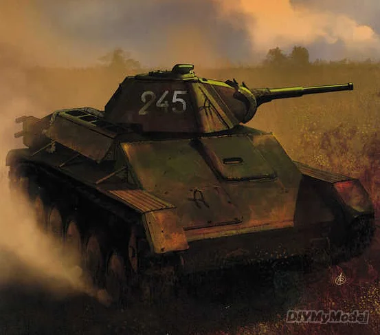 

DIYMyModeI советский t-70 светильник бак DIY ручной работы Бумага модель комплект ручной работы игрушки головоломки подарок фильм реквизит