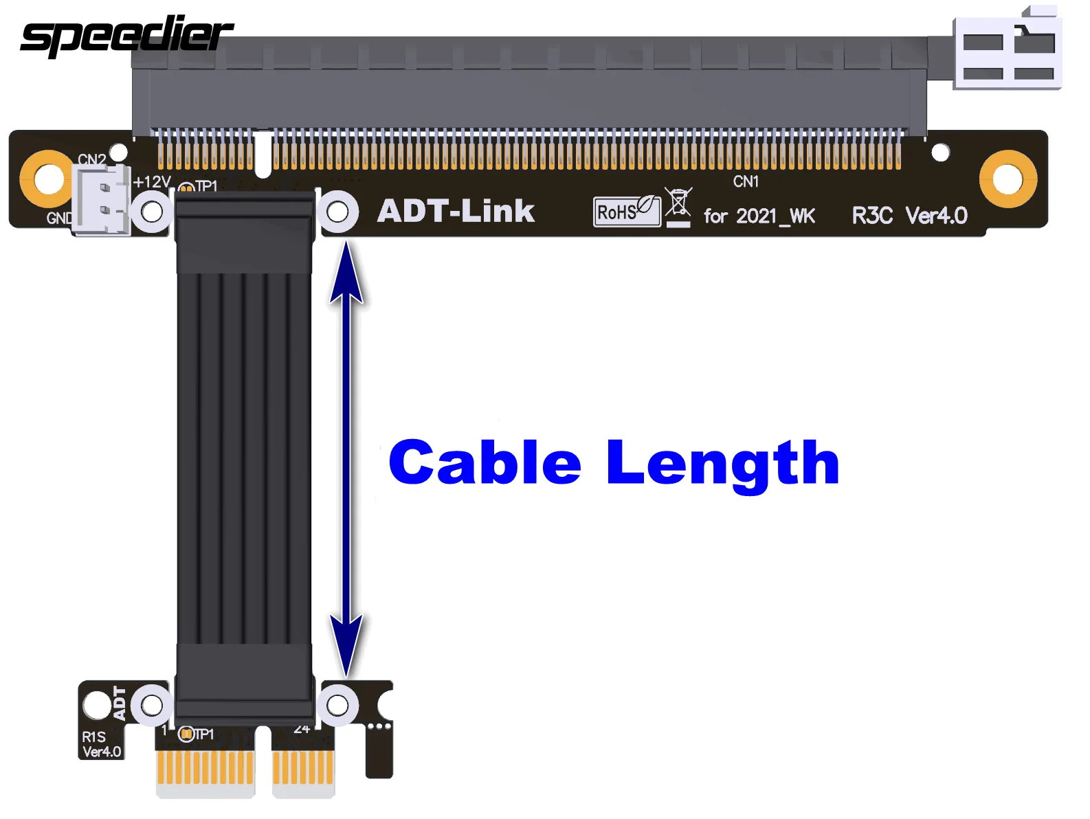 

Райзер-карта Gen4.0 PCIe, 1x до 16x адаптер, не нужен USB с кабелем питания, PCI-E x1 x16 GPU Райзер-адаптер для карт, компьютеров