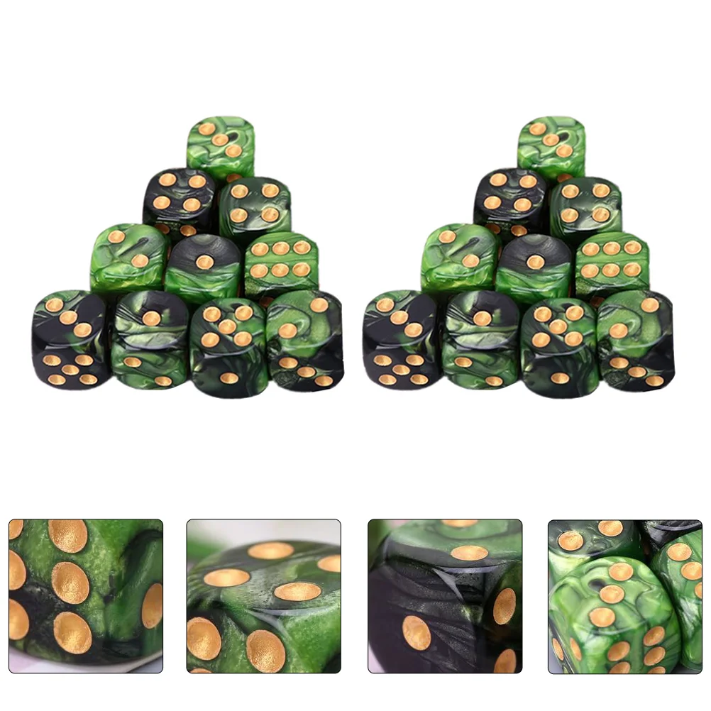 

25pcs Polyhedral Acrylic Dice 6 Sided Game Dice Set Table Games Accessories