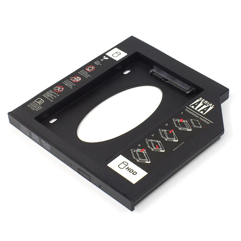 

Universal Plastic 2nd HDD Caddy 9.5 12.7mm Optibay SATA 3.0 For 2.5'' SSD Case Hard Disk Drive Box For Laptop CD DVD-ROM New Hot