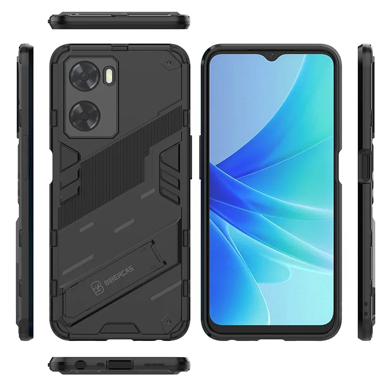 For OPPO A57 4G Case For OPPO A57 Cover Punk Stlye Hard Armor PC Shockproof Silicone Bumper For OPPO A57 4G Global 6.56 Inch