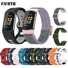 Нейлоновый ремешок для Fitbit Charge 5, эластичный браслет-петля и Двухцветный силиконовый ремешок для Fitbit Charge 5, браслет pulsera