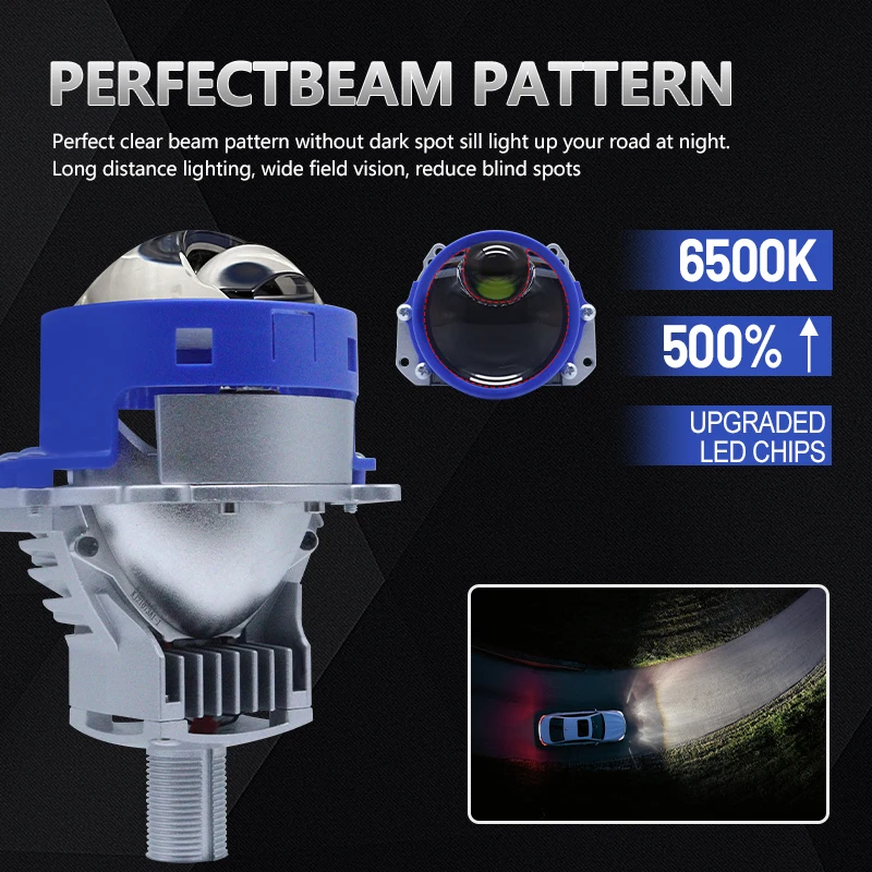 Объектив двухсветодиодного проектора 3 0 дюйма Лазерная фара h4 для автомобиля P70