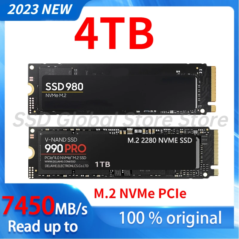 

4TB SSD Sata M2 NGFF NVME 1TB 980 EVO Plus 2TB Internal Solid State Drive Hdd Hard Disk 990 PRO M.2 for Laptop Computer Ssd M2