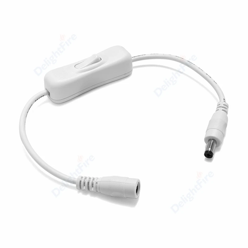 

Кабель питания для включения/выключения светодиодной ленты, 5,5 мм, 2,1 мм, розетка, штекер, разъем постоянного тока 12 В, 24 В для адаптера питани...