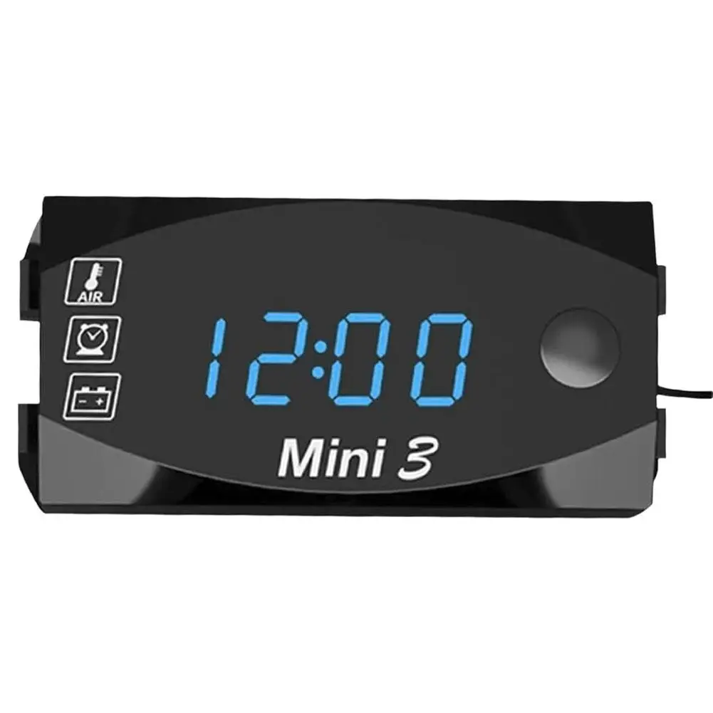 

Электронные Водонепроницаемые мотоциклетные часы 3 в 1, 12 В, термометр, вольтметр