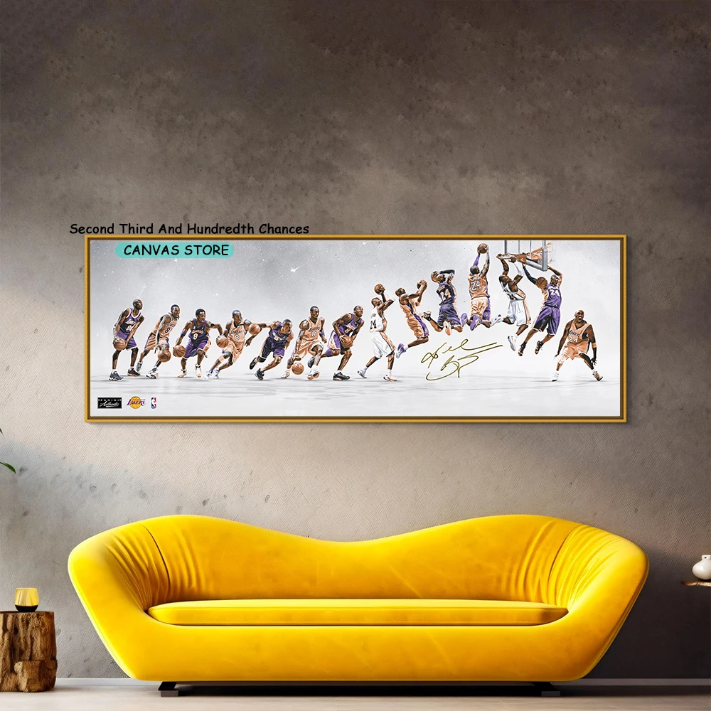 K-obe B-ryant Timeline плакат черная мамба настенное искусство баскетбол легенда принт