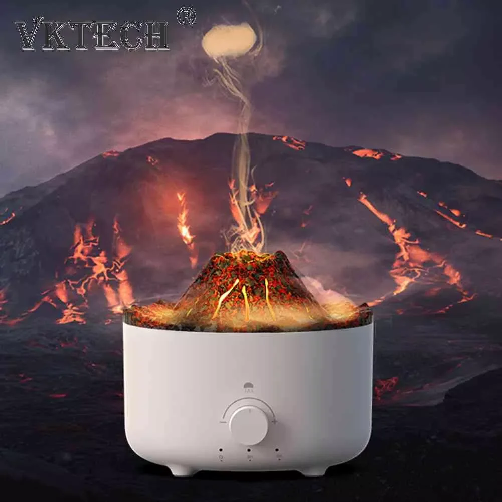 

Bicolor Jellyfish Aromatherapy Humidifiers Moisturize Skin Flame Essential Oil Diffusers Automatic Spraying for Home Office Yoga