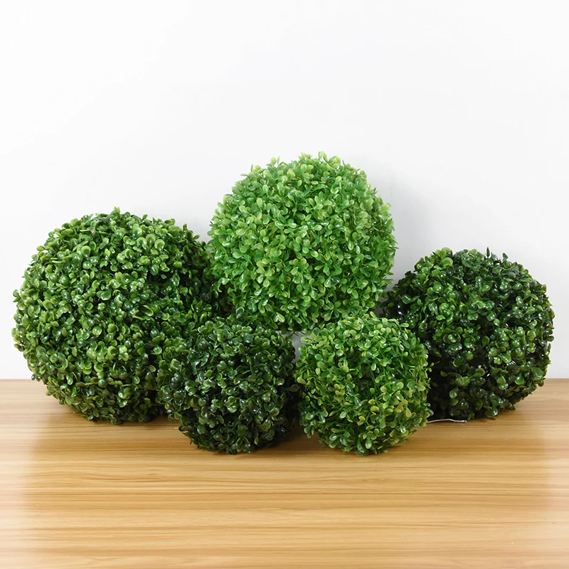 

18/23/28cm Artificial Milan Grass Ball Simulation Green Plants Ball for Wedding Party Home Garden Outdoor Fake Plants DIY Decor
