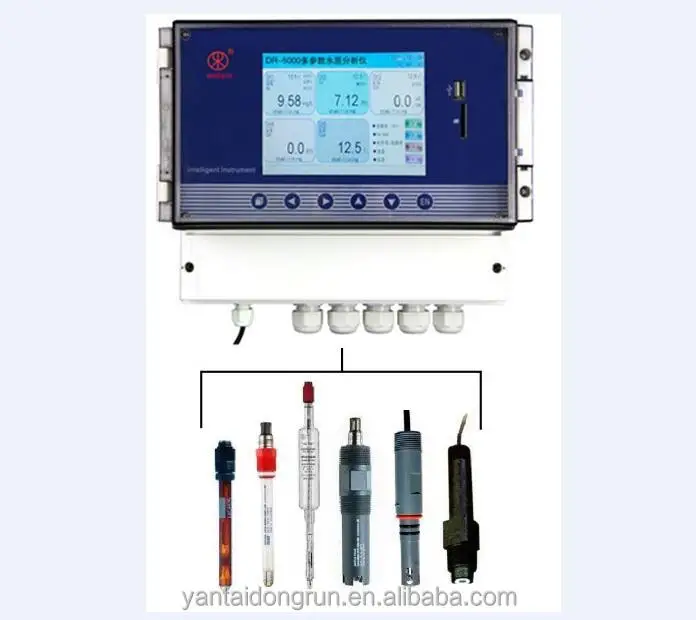 

pH, DO, Temp., Turbidity, Conductivity, water quality analyzer for fish farm