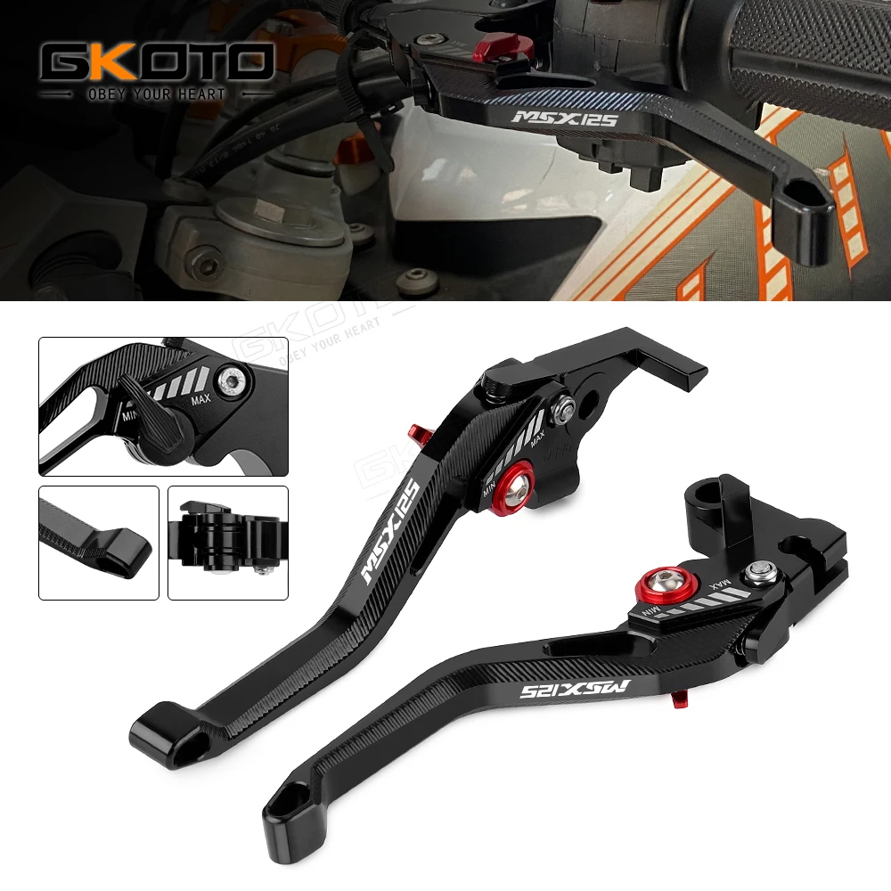 

For Honda MSX125 MSX125SF 2014-2022 2021 2020 2019 2018 Motorcycles CNC Aluminum Adjustable Handlebar Short Brake Clutch Levers