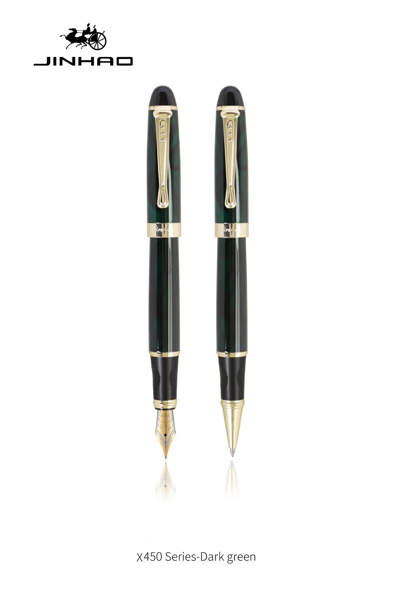 

JINHAO X450 ослепляющая синяя перьевая ручка, роскошные высококачественные металлические мигающие ручки для офиса, бизнеса, школьные принадлежности, канцелярские принадлежности