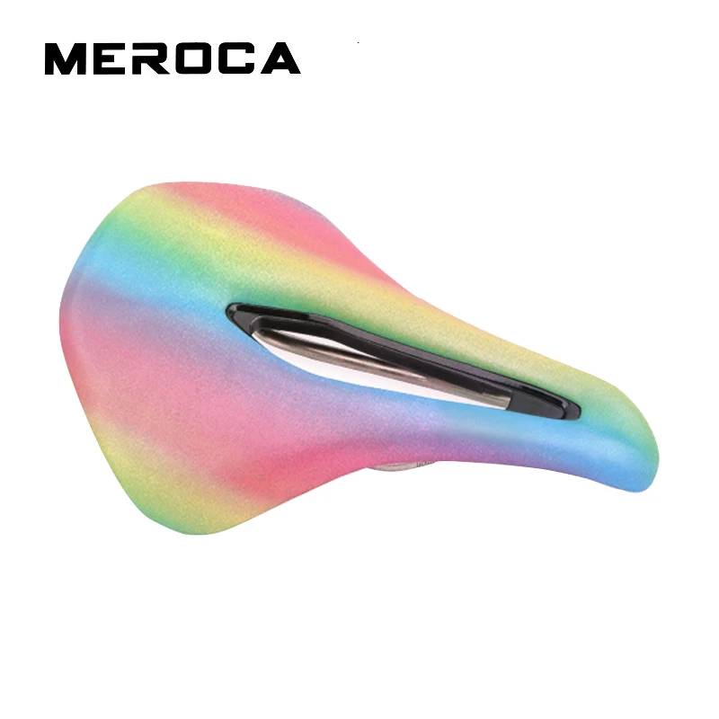 

MEROCA MTB Saddle Racing Seat Ultra Light Comfort Breathable Road Bike Bicycle Steel Saddle Rail Bike Accessories