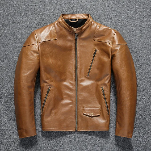 

Мужская оригинальная куртка, винтажная Осенняя пальто из настоящей конской шкуры, мотоциклетная куртка, Мужская куртка SGG976