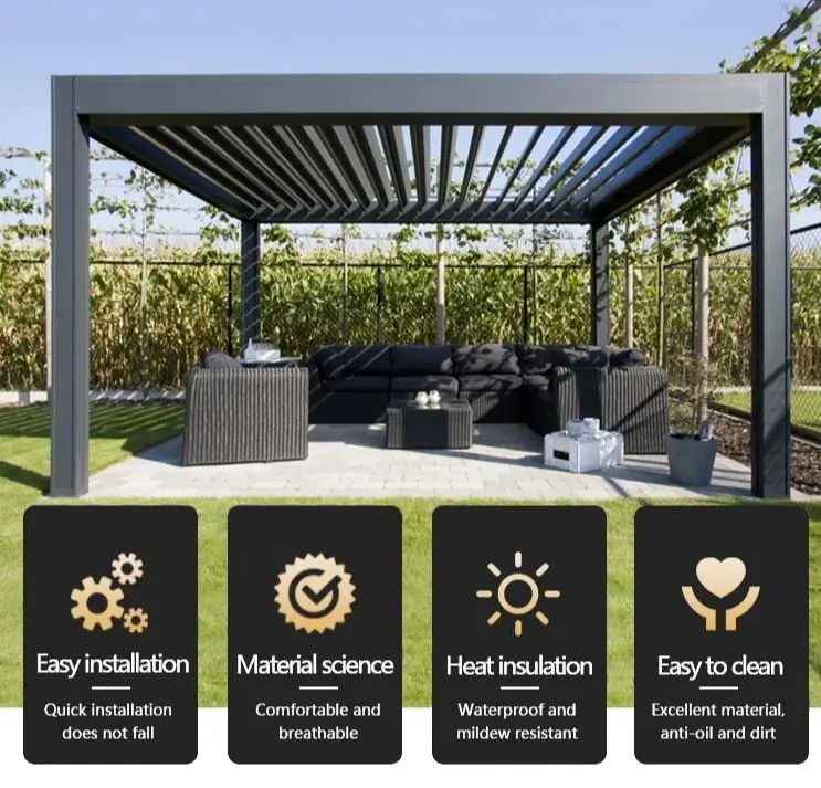 Заводская оптовая цена моторизованные жалюзи регулируемая Жалюзийная крыша