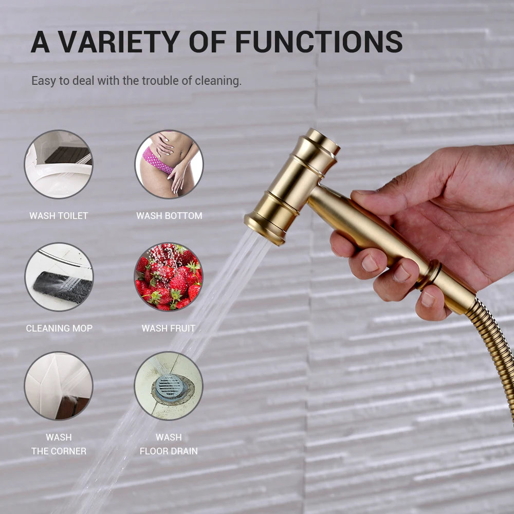 Черный Биде опрыскиватель Туалет попка гигиенический портативный мусульманский