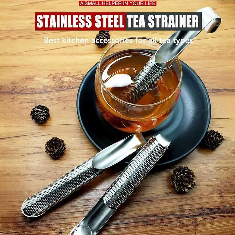 

Stainless Steel Tea Infuser Creative Pipe Design Tea Strainer Long-Handle Tea Filter for Puer Tea Herb Tea Tools Accessories