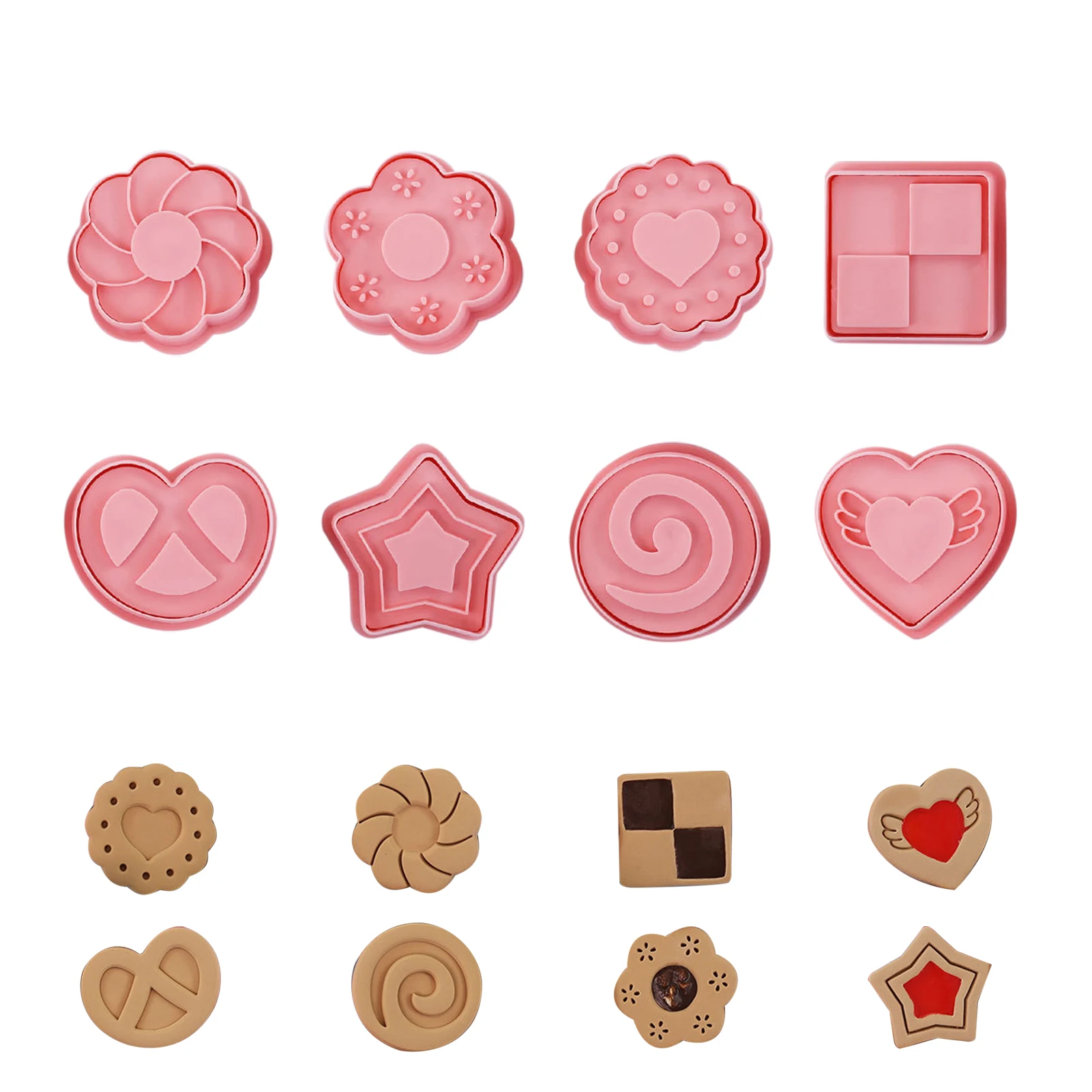 

8 стилей набор штампов для печенья «сделай сам» мультяшный резак для печенья Забавный инструмент для помадки заполненные штампы для печень...