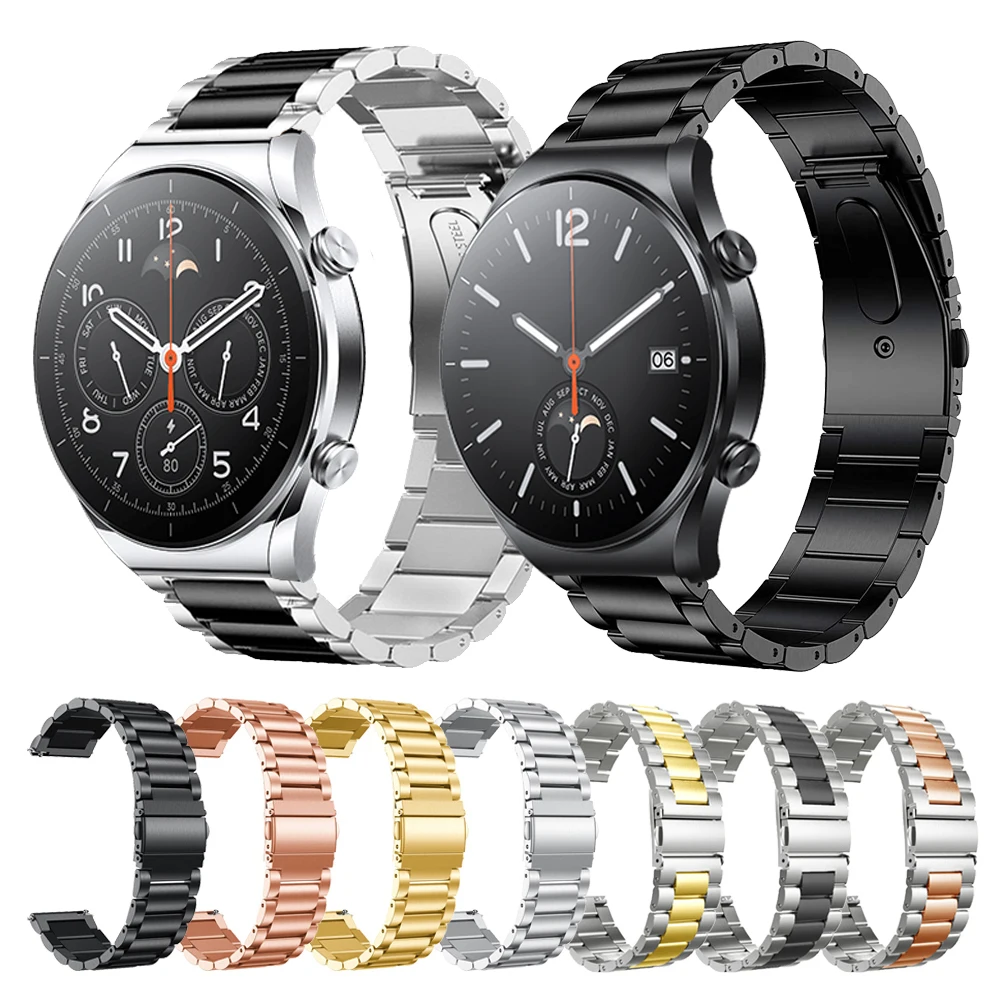 

Ремешок из нержавеющей стали для Xiaomi Mi Watch S1, металлический спортивный браслет для наручных часов Mi Watch S1 Active, 22 мм
