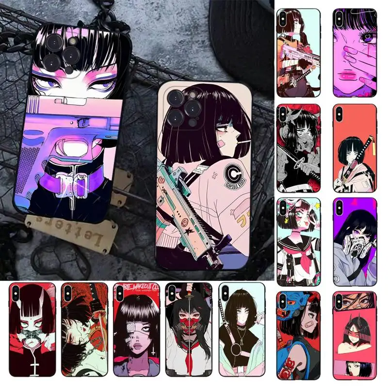 

Vinne Art Girl Anime Phone Case For iPhone 8 7 6 6S Plus X SE 2020 XR XS 14 11 12 13 Mini Pro Max Mobile Case