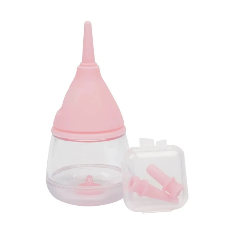 

Cat Dogs Nursing Bottle with Silicone Nipple and Anti-Choking Valves for Newborn Small Animals Reusable and Washable