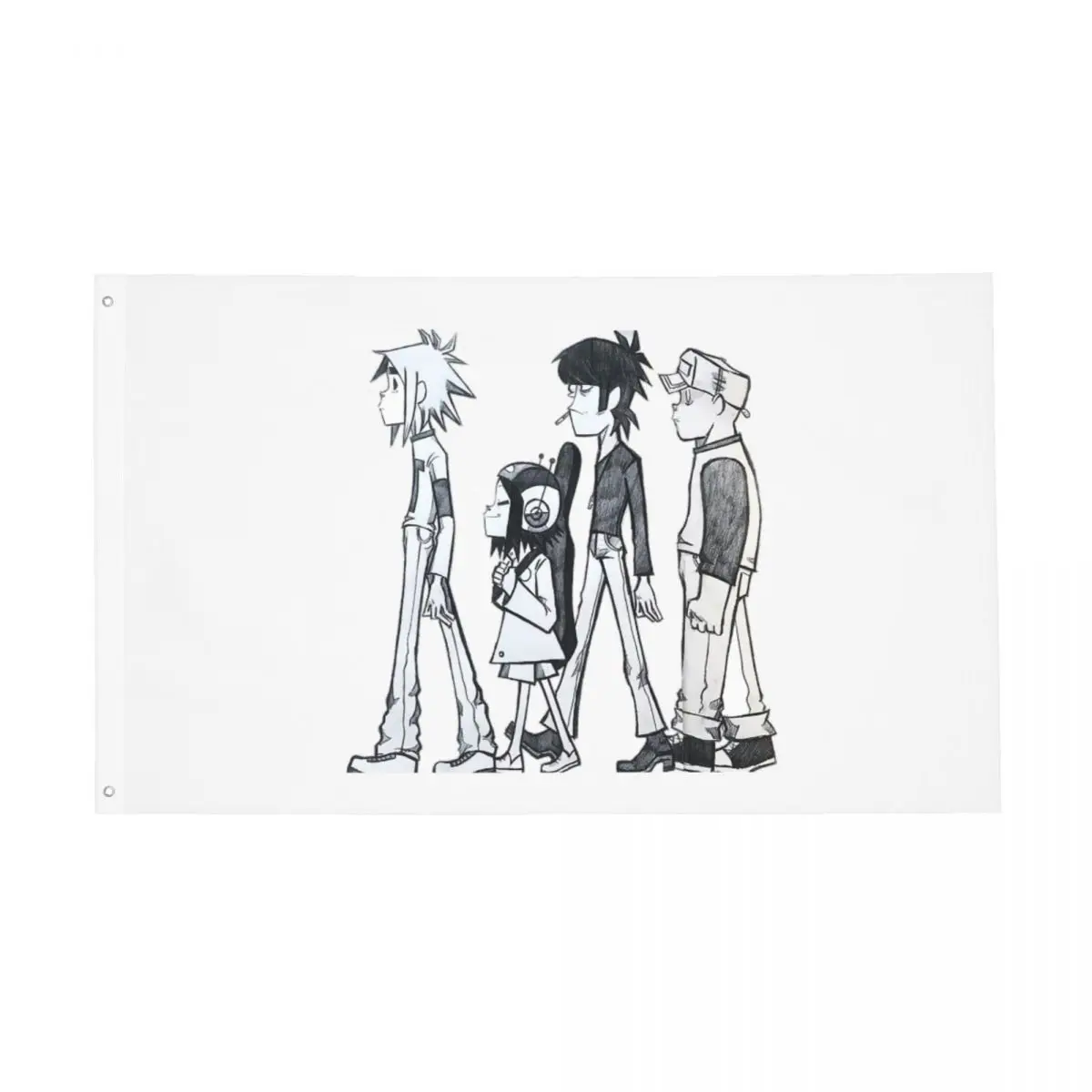 Горный флаг Gorillaz наружный баннер 2 люверса украшение устойчивый к выцветанию 2x3 3x5