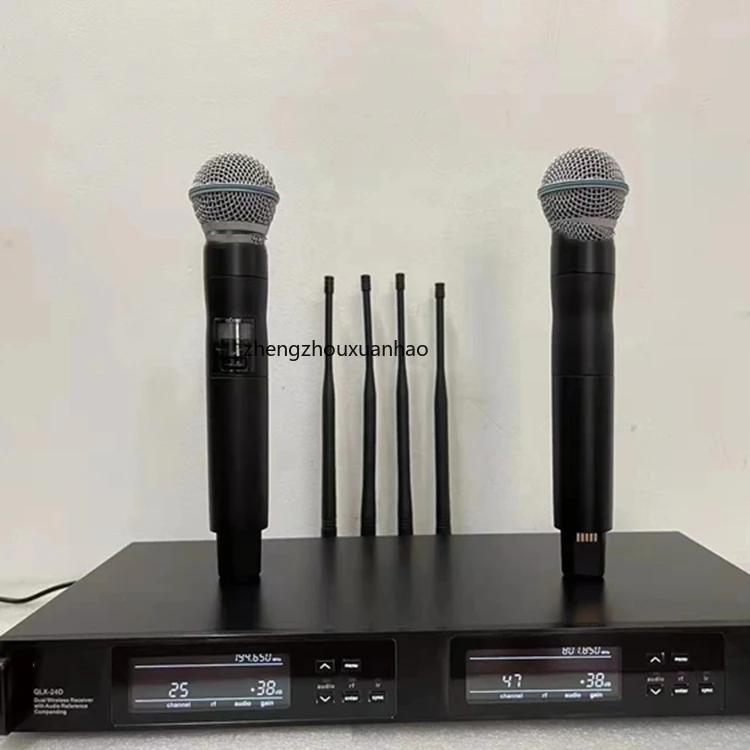 QLX24D Beta58 система Dual Mike караоке живой вокал микрофон ручной беспроводной Beta87