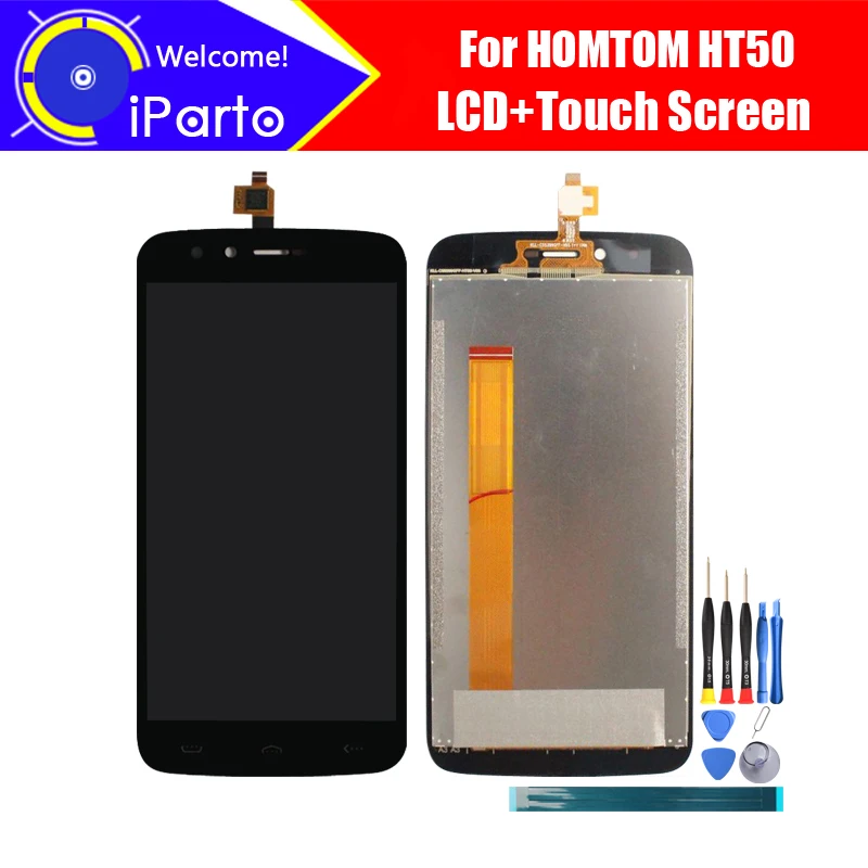 5,5 дюймов HOMTOM HT50 ЖК-дисплей + кодирующий преобразователь сенсорного экрана в сборе 100% Оригинальный Новый ЖК + сенсорный дигитайзер для HT50 + Инструменты