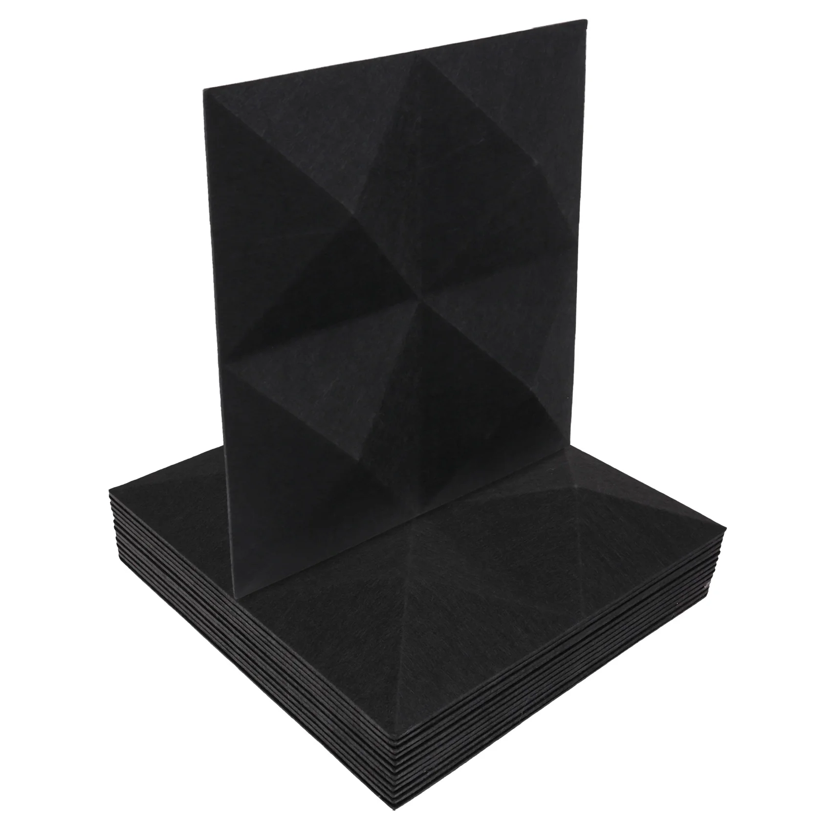 

12Pack Pyramid Acoustic Absorption Panel,12X12X0.12Inch Soundproofing Panel,Great for Wall Decoration,Black