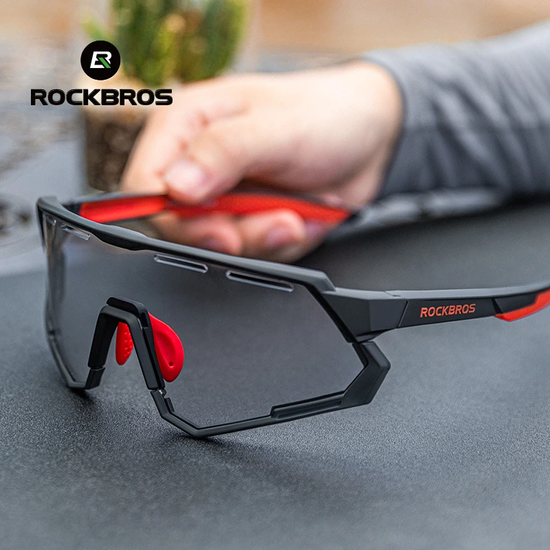 

Rockbros Polarized 2023 Glasses Photochromic Glasses Men Sports Polarized Sunglasses bicicleta Riding Goggles Eyewear 2 Lens