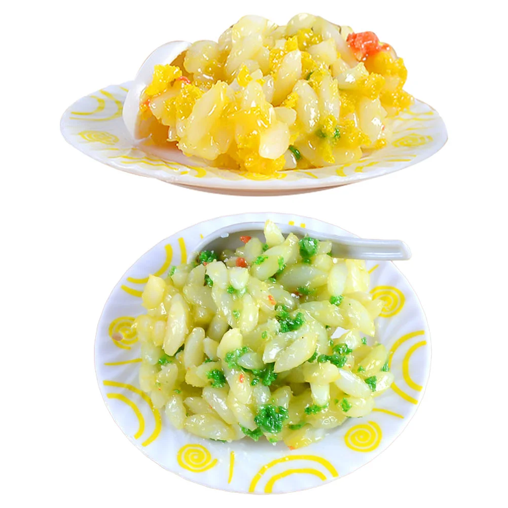 

2 Pcs Toy's Kids Pretend Play Food Model Chidrens Toys Mini Pvc Miniature Realistic
