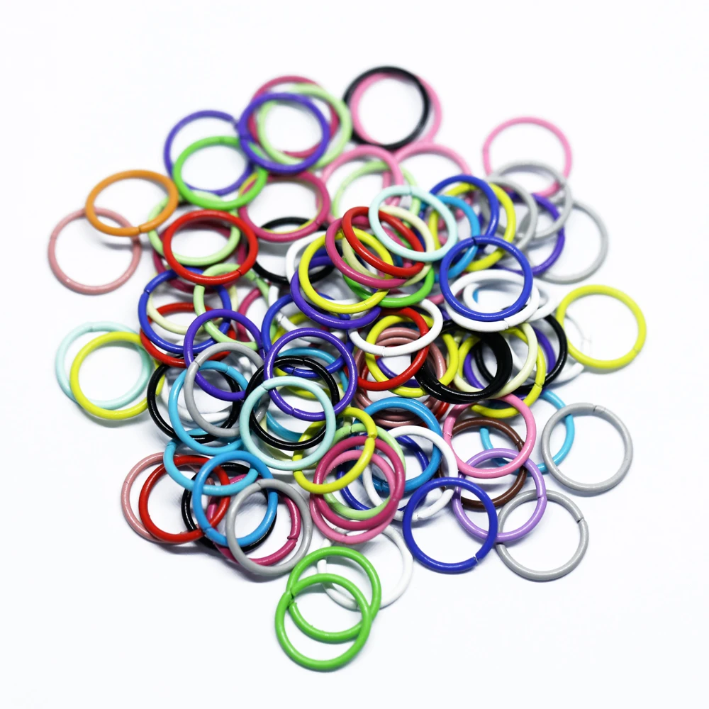 

REGELIN 100pcs 1x10mm Colorful Closed/Open Jump Ring Loops Jump Rings Connectors & Split Ring for DIY Jewelry Making Findings