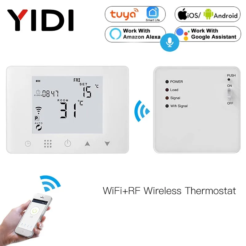 Wall-hung Underfloor Gas Boiler Water Electric Heating Temperature Controller Tuya Alexa Google Smart Home
