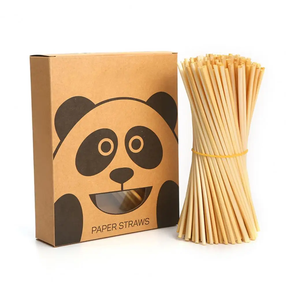 

300 Pcs Wood Straws Food Grade Multipurpose Reusable Compostable Drink Chemical-free Bamboo Biodegradable Straws Party Supplies