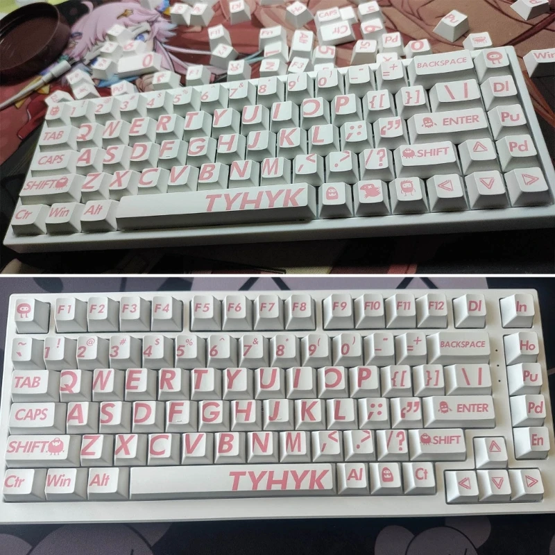 

132 Big Letter Cherry Keycap PBT DYE-Sublimation Keycap for MX