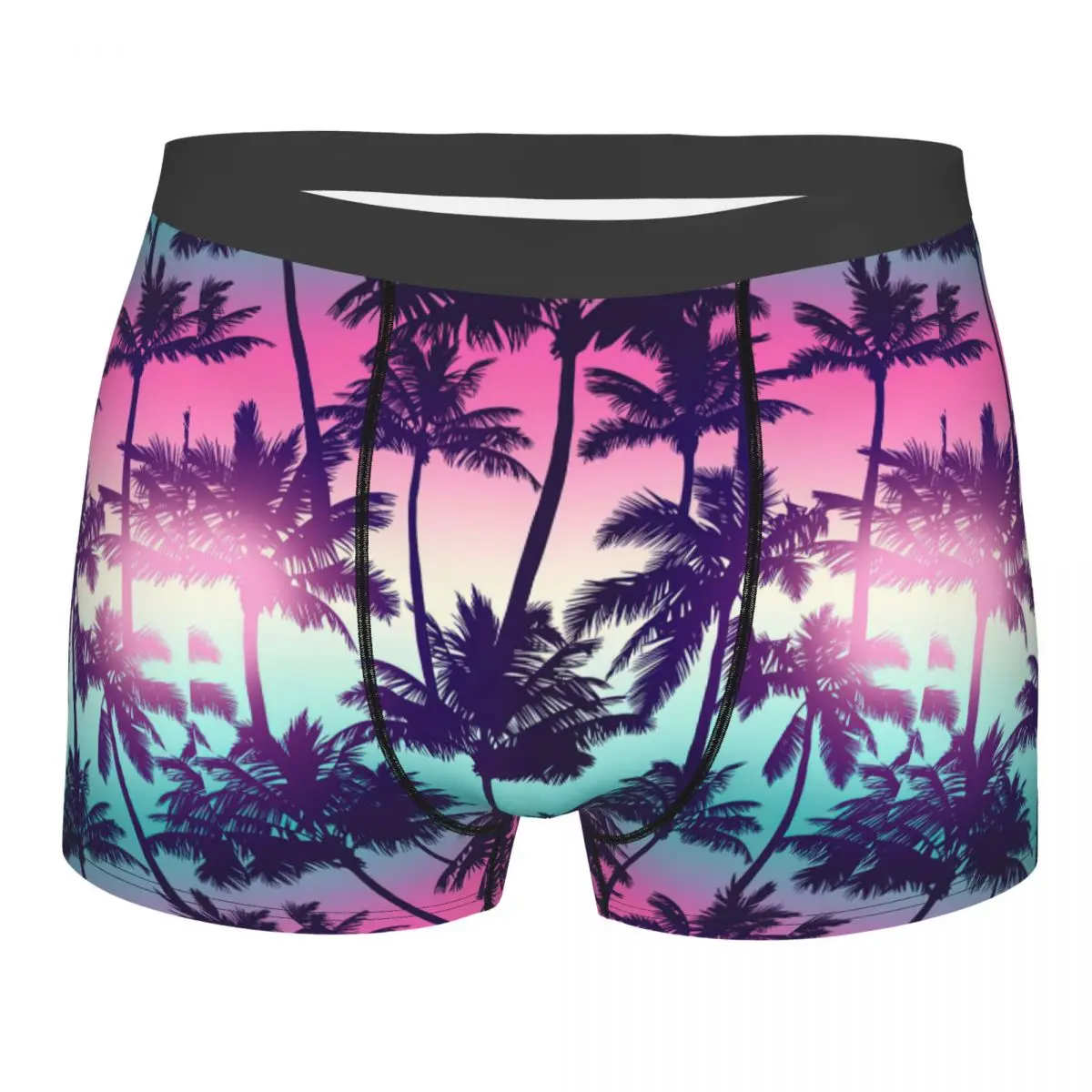 

Men Sunset Palm Fabric By MirabellePrint Underwear Novelty Boxer Briefs Shorts Panties Homme Breathable Underpants S-XXL
