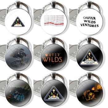 Keychains Handmade Glass Cabochon Alloys Key Rings Cartoon Creative Design Fashion Outer Wilds Ventures Patch