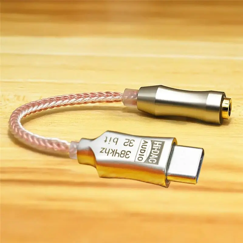 Фото USB Type-C на 3,5 мм аудиоинтерфейс ALC5686 HiFi DAC, усилитель для наушников, цифровой аудиодекодер, конвертер для наушников №5