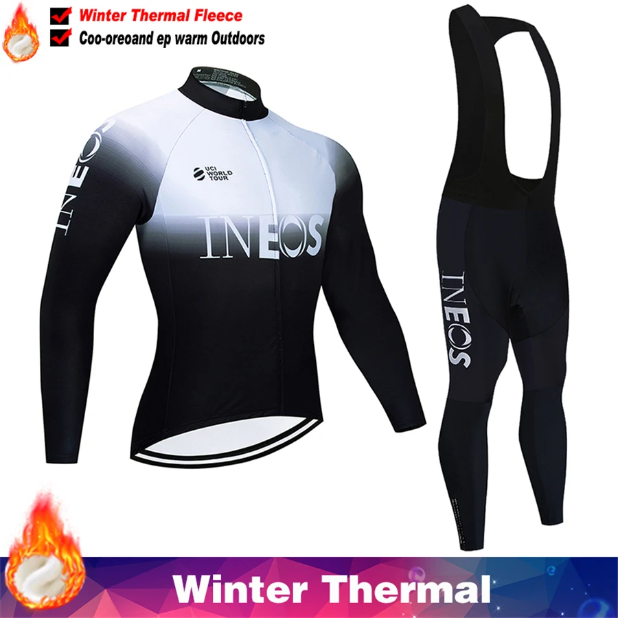 

INEOS Grenadier Cycle Jersey Professional Winter fleece 2022 Men's Pants Gel Long Sleeve Outfit Set Sports Clothing Man Bike Mtb