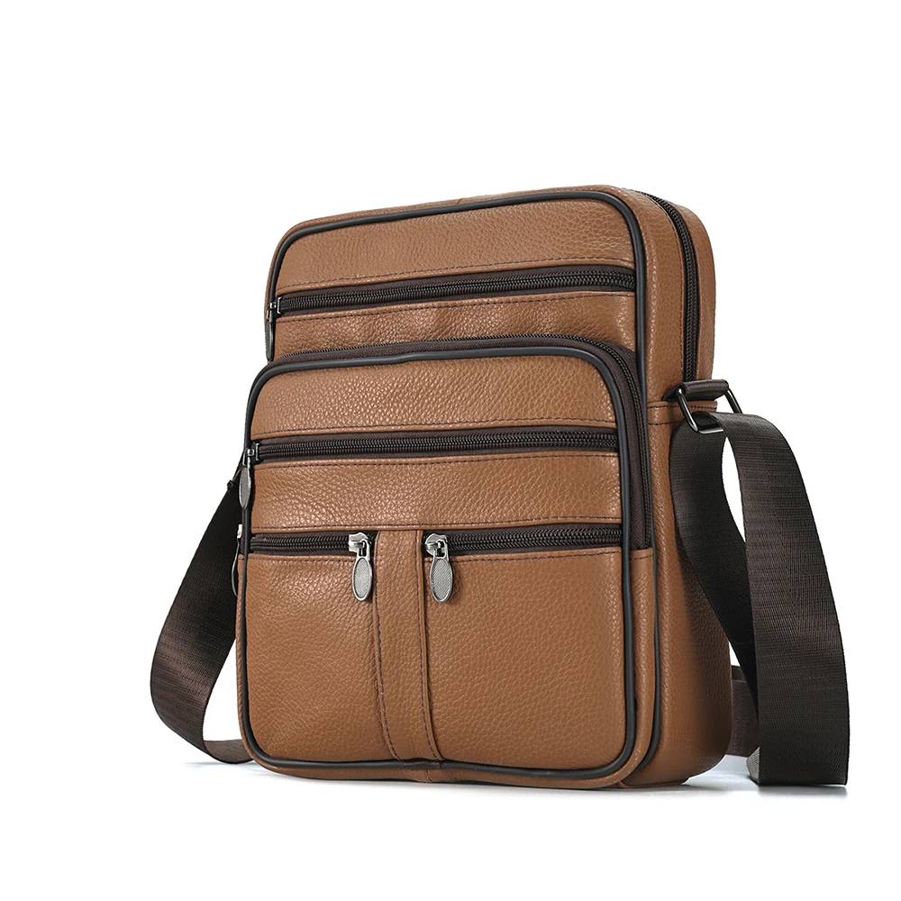 Новая кожаная сумка Мужская Ручная через плечо мужская из воловьей кожи с