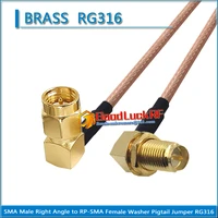 sma male right angle 90 degree to rp sma rpsma rp sma female washer nut right angle pigtail jumper rg316 extend cable low loss