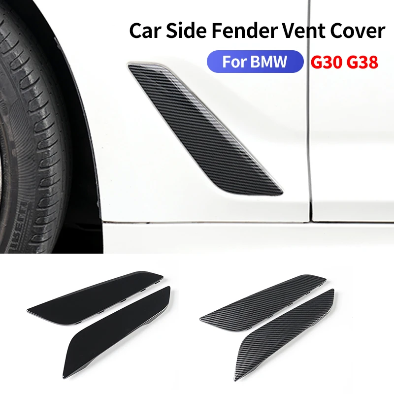 

2PCS Car Side Fender Vent Cover For BMW 5 Series G30 G38 2018-2023 ABS Auto Side Wing Air Outlet Trim Decor Stickers Accessories