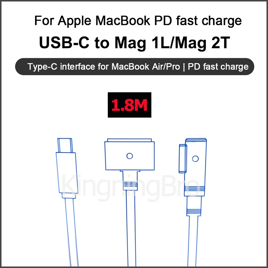 USB C Тип к Mag 1 L 2 T адаптер кабель для MacBook A1278 A1502 A1398 A1466 45 Вт 60 85 зарядный | Компьютеры