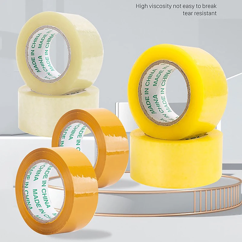 

Large Rolls Wide Transparent Tape Box Sealing Express Packing Tape Yellow White Waterproof Super Clear Scotched Tape
