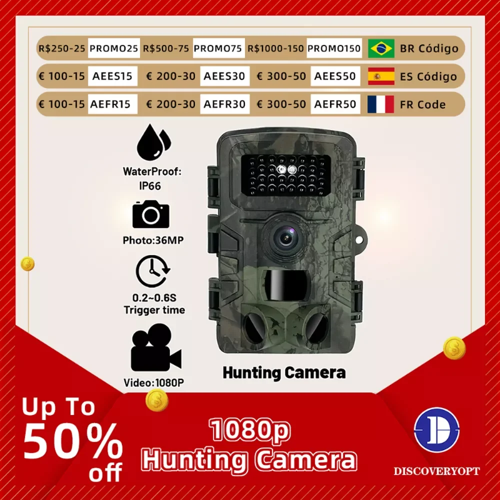 

Infrared Hunting Camera For Field Detection Wildlife Survey Forest Fire Prevention Outdoor Camping 1080p Hunting Trail Camera