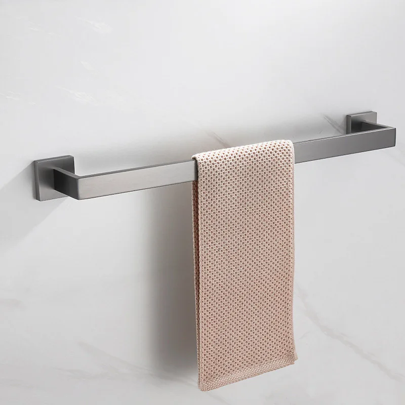 SUS 304 Stainless Steel Bathroom Hardware Towel Rack Toilet Paper Holder Brush Robe Hook Bar Grey |